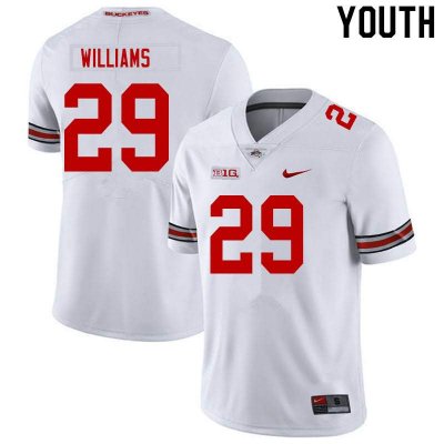 NCAA Ohio State Buckeyes Youth #29 Kourt Williams White Nike Football College Jersey QJP3245KH